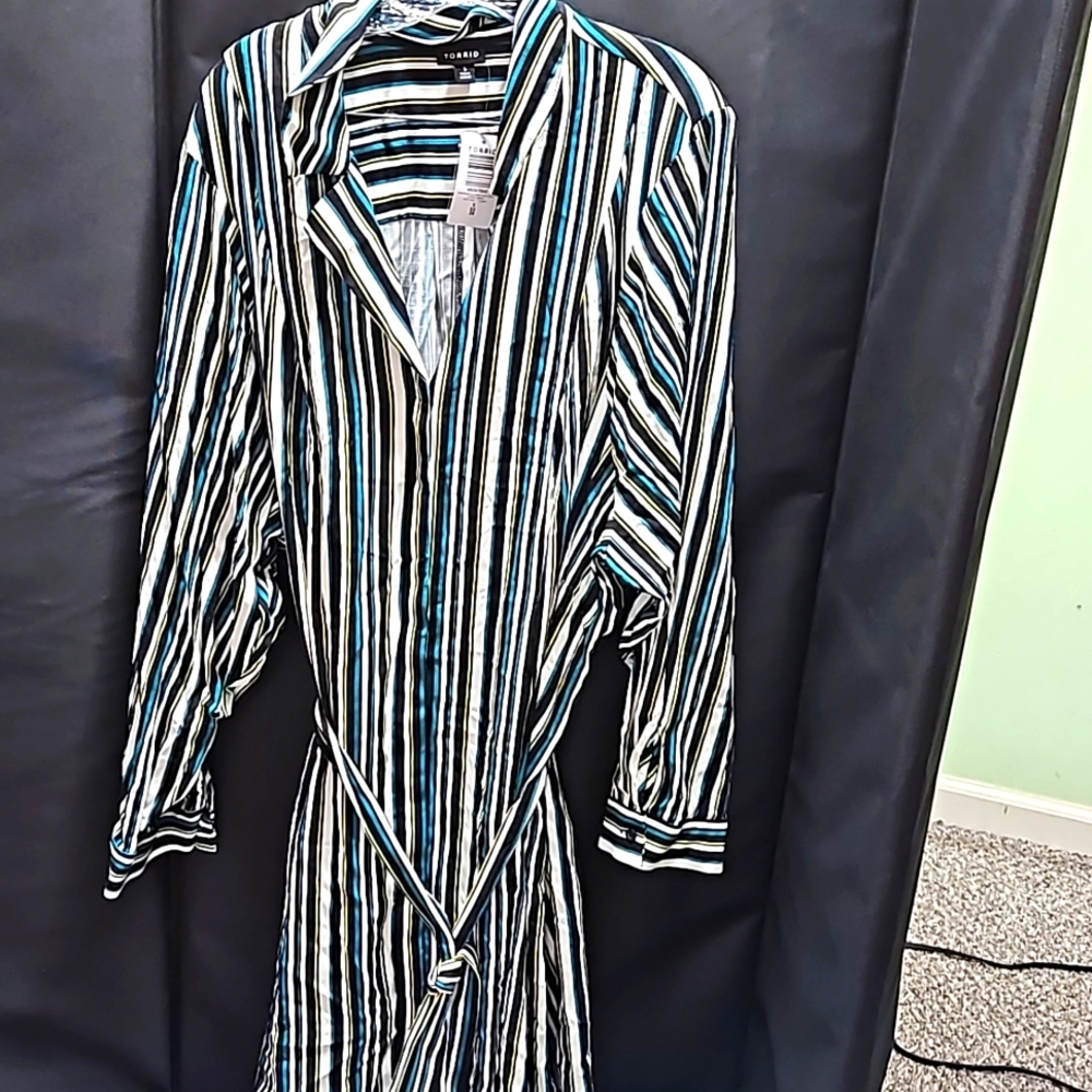 Torrid stripped shirt dress